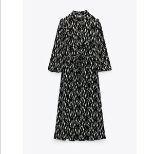 ZARA PRINTED SHIRT DRESS